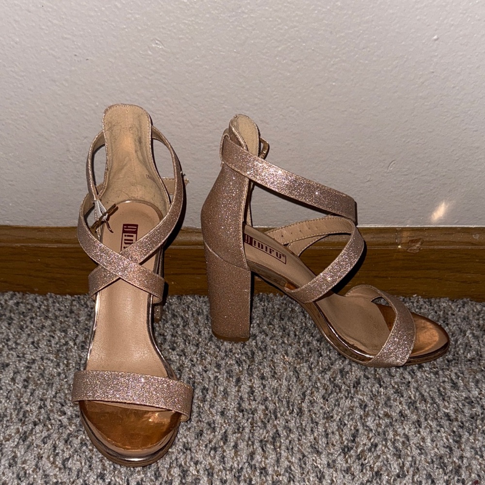 Glittery Strappy Heels